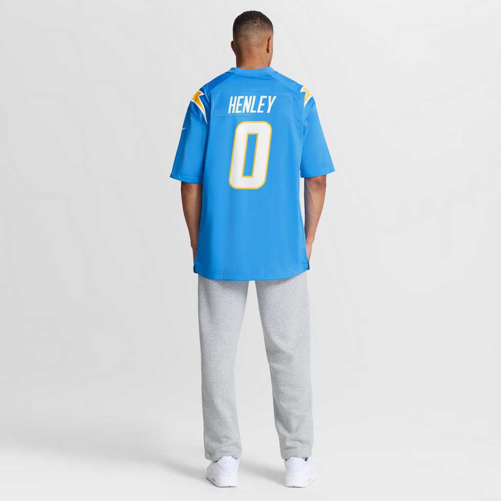 Los Angeles Chargers Daiyan Henley Nike Powder Blue Team Game Jersey product image 8, provided for visual reference and
