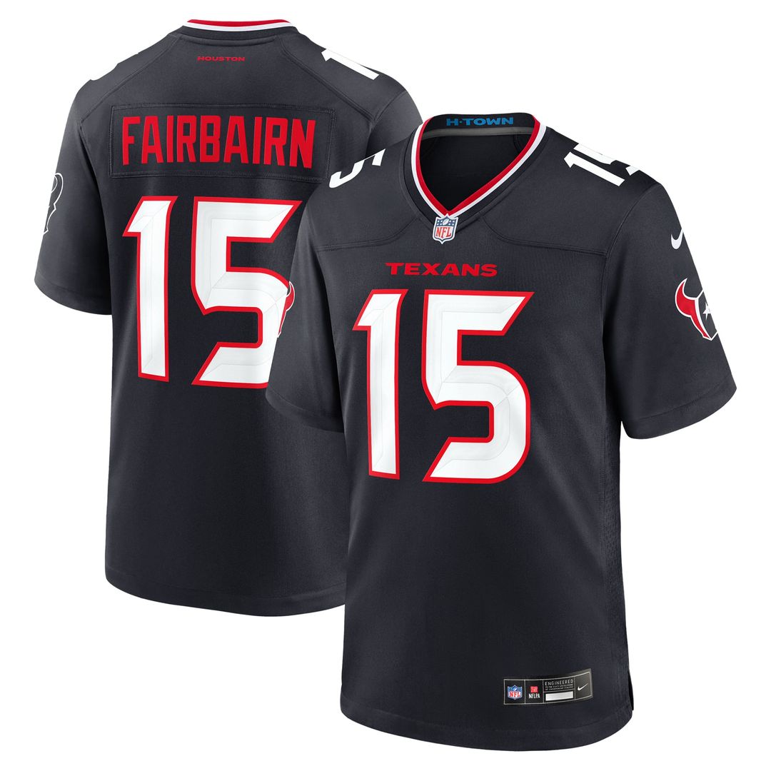 Houston Texans Ka'imi Fairbairn Nike Navy Team Game Jersey product image 1, provided for visual reference and product detail
