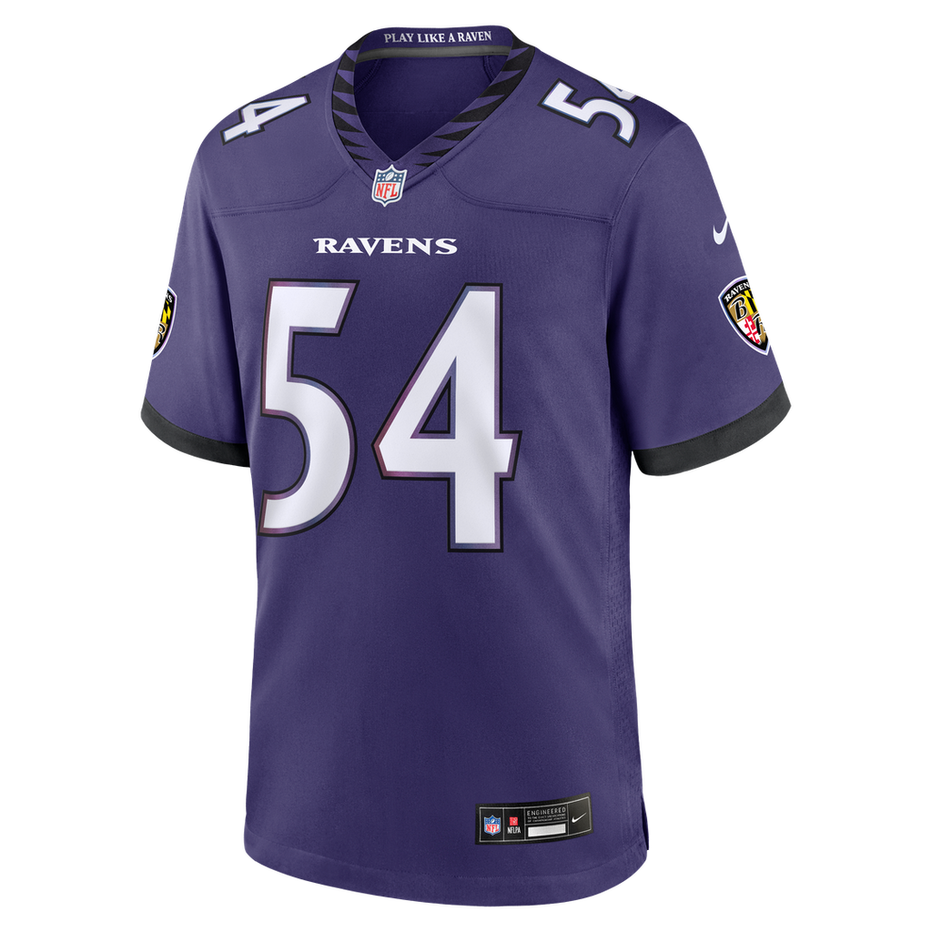 Baltimore Ravens Jovaughn Gwyn Nike Purple Team Game Jersey product image 2, provided for visual reference and product