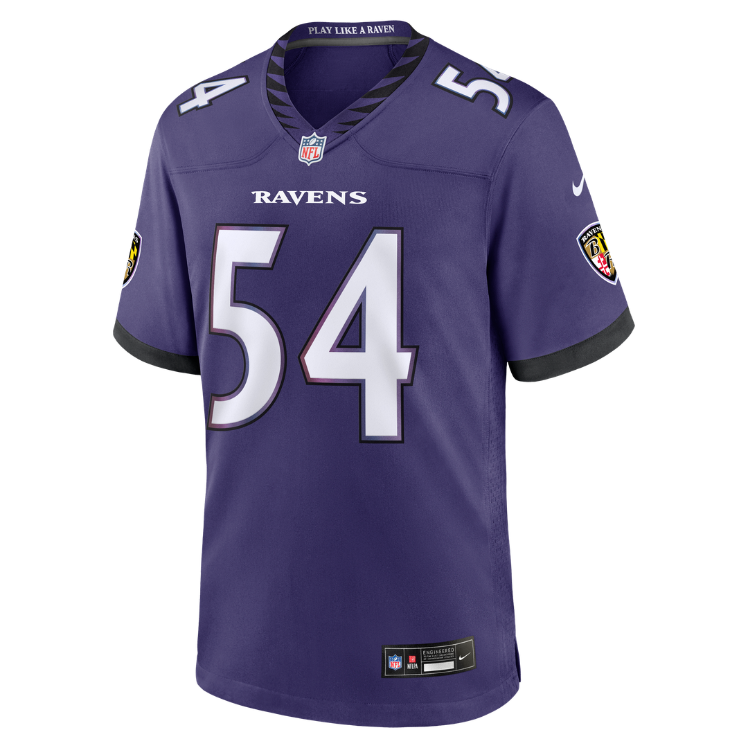 Baltimore Ravens Jovaughn Gwyn Nike Purple Team Game Jersey product image 2, provided for visual reference and product