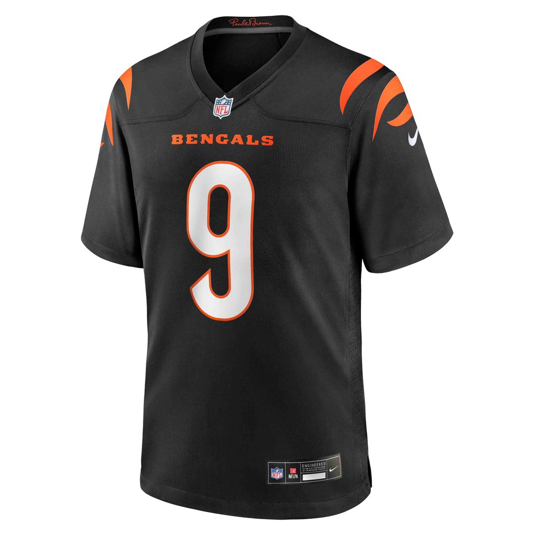 Cincinnati Bengals Joe Burrow Nike Black Player Game Jersey product image 6, provided for visual reference and product