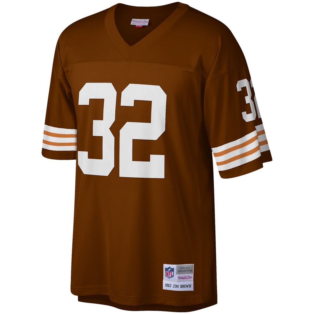 Cleveland Browns Jim Brown Mitchell & Ness Brown Legacy Replica Jersey product image 2, provided for visual reference and