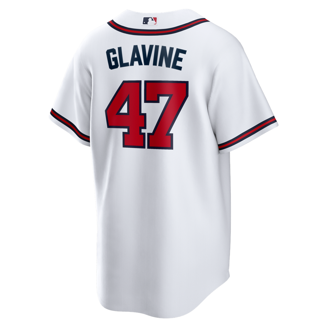 Atlanta Braves Tom Glavine Nike White Home Retired Player Replica Jersey product image 3, provided for visual reference and