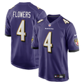 Baltimore Ravens Zay Flowers Nike Purple Game Jersey product image 1, provided for visual reference and product detail review