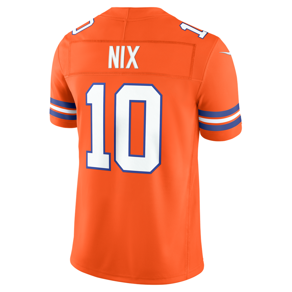 Denver Broncos Bo Nix Nike White Vapor F.U.S.E. Stitched Limited Jersey product image 9, provided for visual reference and
