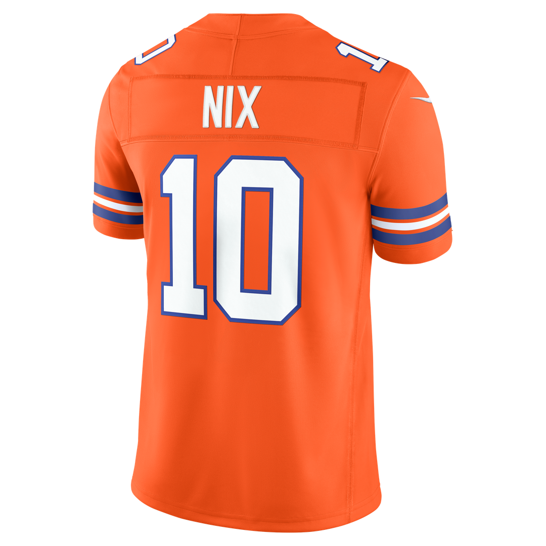 Denver Broncos Bo Nix Nike White Vapor F.U.S.E. Stitched Limited Jersey product image 9, provided for visual reference and