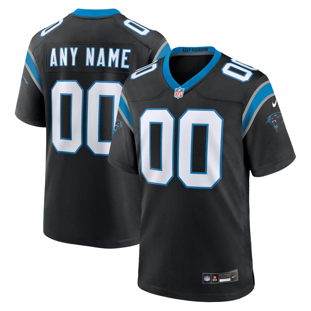 Carolina Panthers Nike Black Custom Game Jersey product image 1, provided for visual reference and product detail review