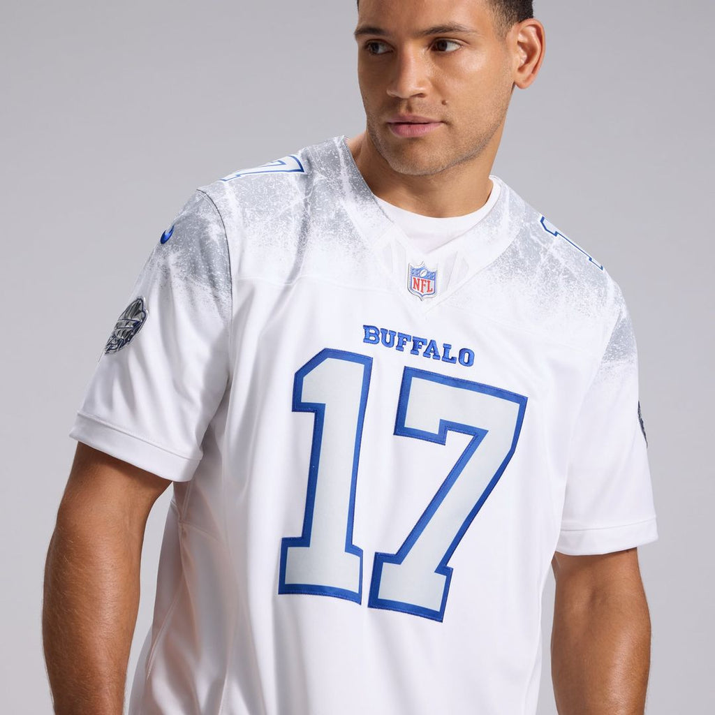 Buffalo Bills Josh Allen Nike White Rivalries Collection Stitched Limited Jersey product image 9, provided for visual
