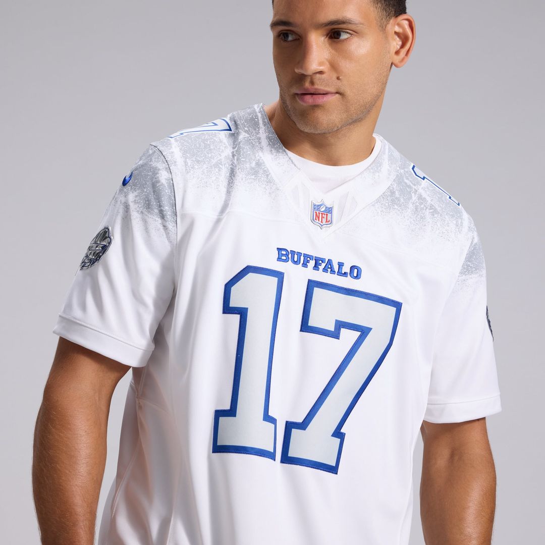 Buffalo Bills Josh Allen Nike White Rivalries Collection Stitched Limited Jersey product image 9, provided for visual