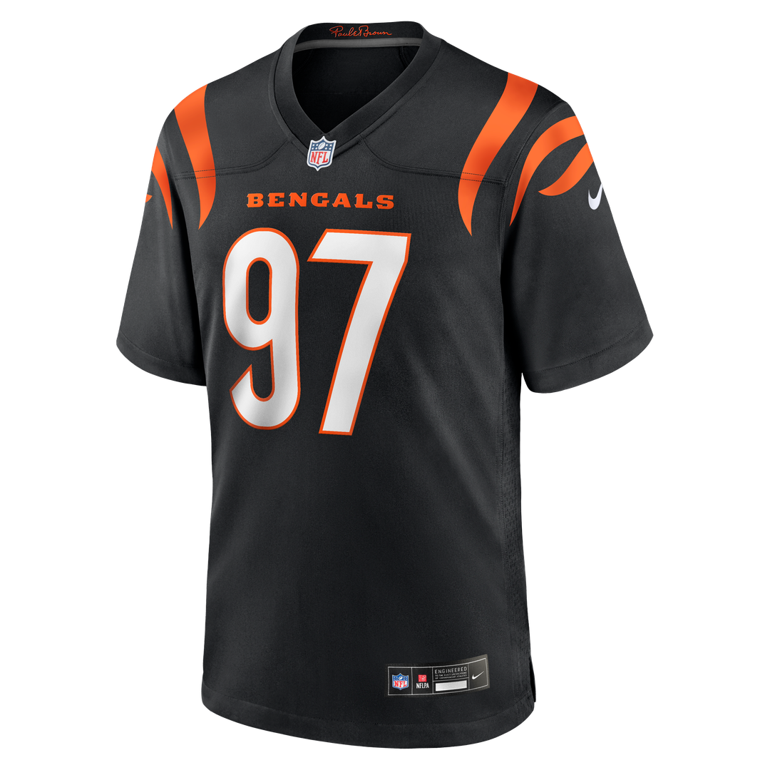 Cincinnati Bengals Dexter Lawrence II Nike Black Game Jersey product image 2, provided for visual reference and product
