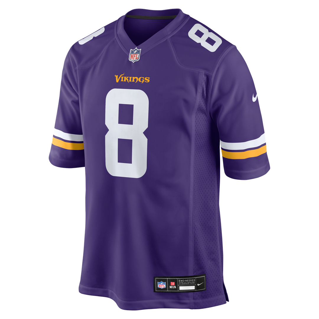 Minnesota Vikings Jeff Okudah Nike Purple Team Game Jersey product image 2, provided for visual reference and product detail