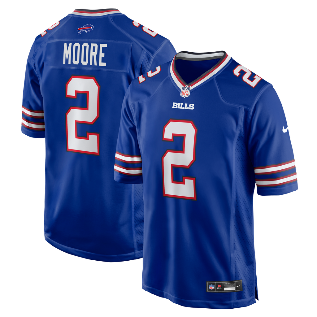 Buffalo Bills D.J. Moore Nike Royal Game Jersey product image 1, provided for visual reference and product detail review