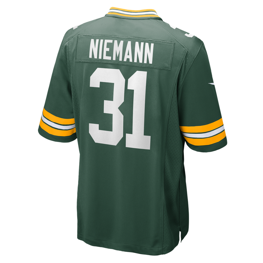 Green Bay Packers Nick Niemann Nike Green Team Game Jersey product image 3, provided for visual reference and product detail