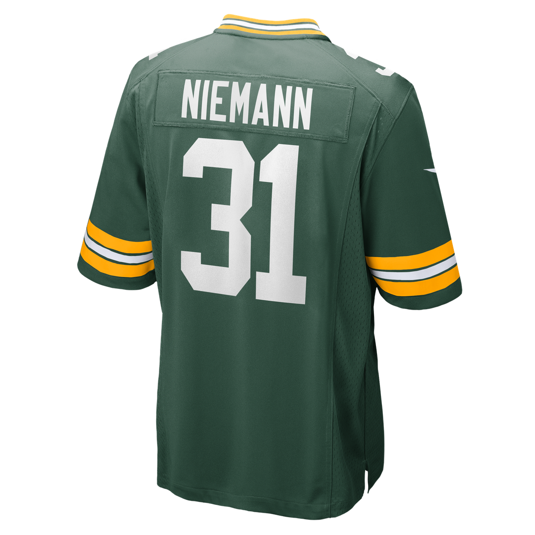 Green Bay Packers Nick Niemann Nike Green Team Game Jersey product image 3, provided for visual reference and product detail
