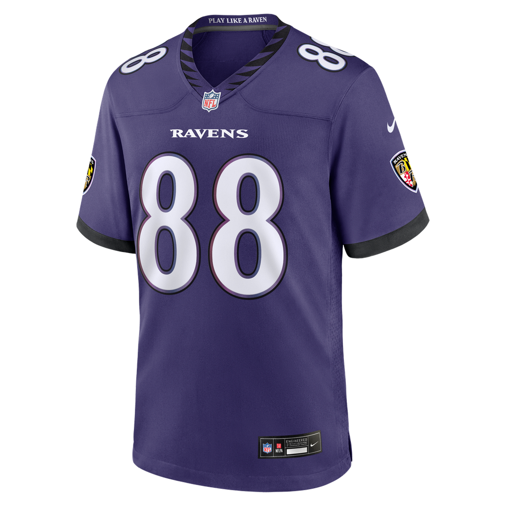 Baltimore Ravens Matthew Hibner Nike Purple Team Game Jersey product image 2, provided for visual reference and product
