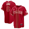 Texas Rangers Josh Jung Nike Red 2026 City Connect Stadium Jersey product image 1, provided for visual reference and product