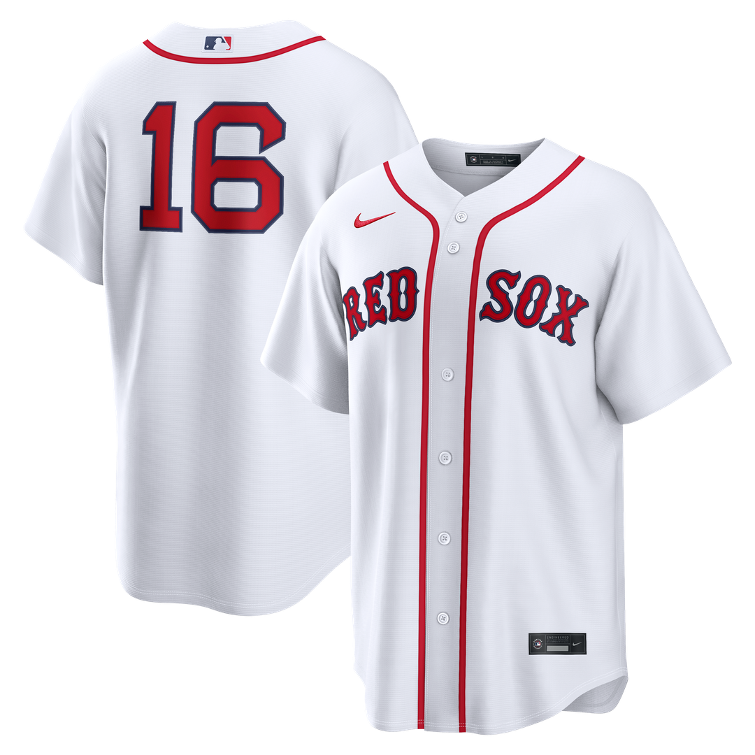 Boston Red Sox Jarren Duran Nike White Home Replica Jersey product image 1, provided for visual reference and product detail