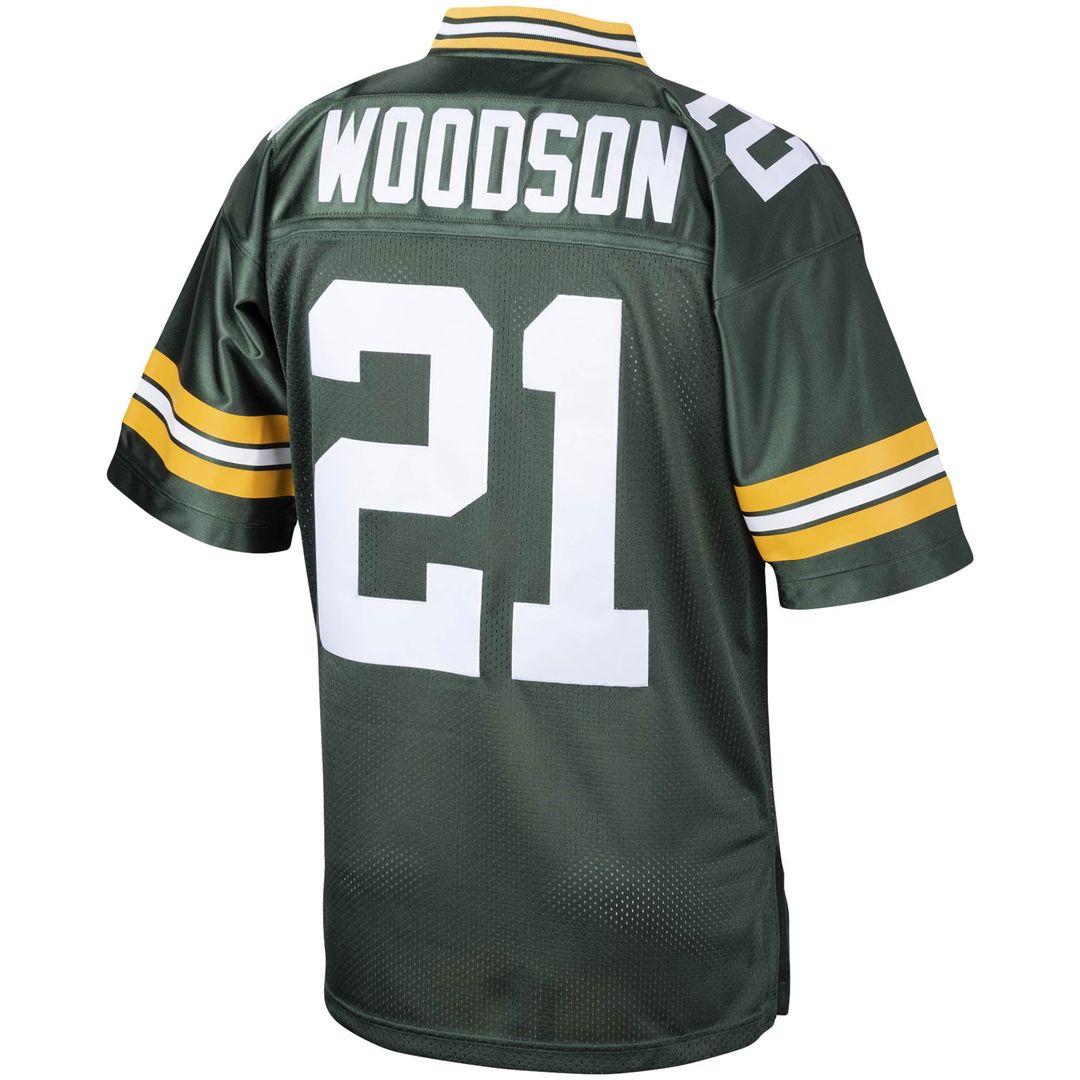 Green Bay Packers 2010 Charles Woodson Mitchell & Ness Green Authentic Throwback Retired Player Jersey product image 3,