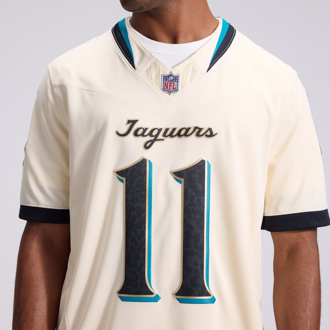 Jacksonville Jaguars Parker Washington Nike Natural 2026 Rivalries Collection Stitched Limited Jersey product image 8,