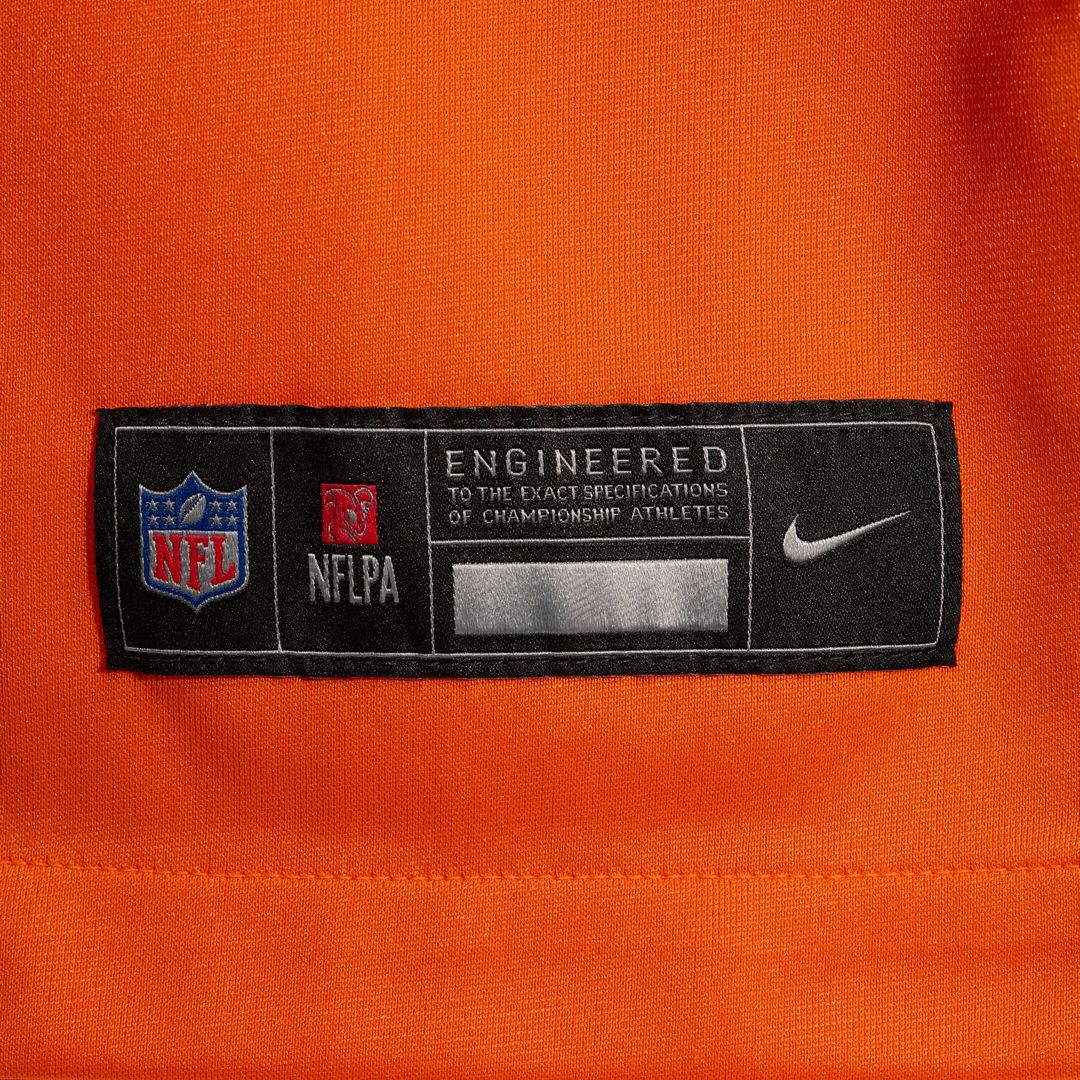 Denver Broncos Ben Powers Nike Orange Team Game Jersey product image 6, provided for visual reference and product detail