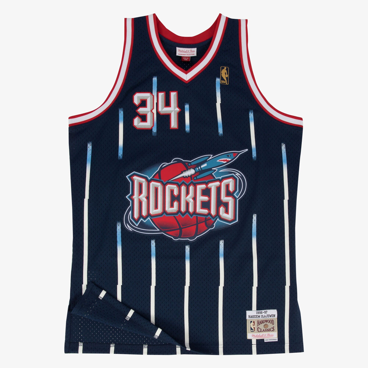 Houston Rockets Mitchell & Ness Swingman Jersey Road Hakeem Olajuwon 1996-97 product image 2, provided for visual reference