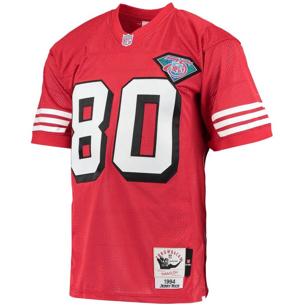 San Francisco 49ers 1994 Jerry Rice Mitchell & Ness Scarlet Authentic Throwback Retired Player Jersey product image 2,