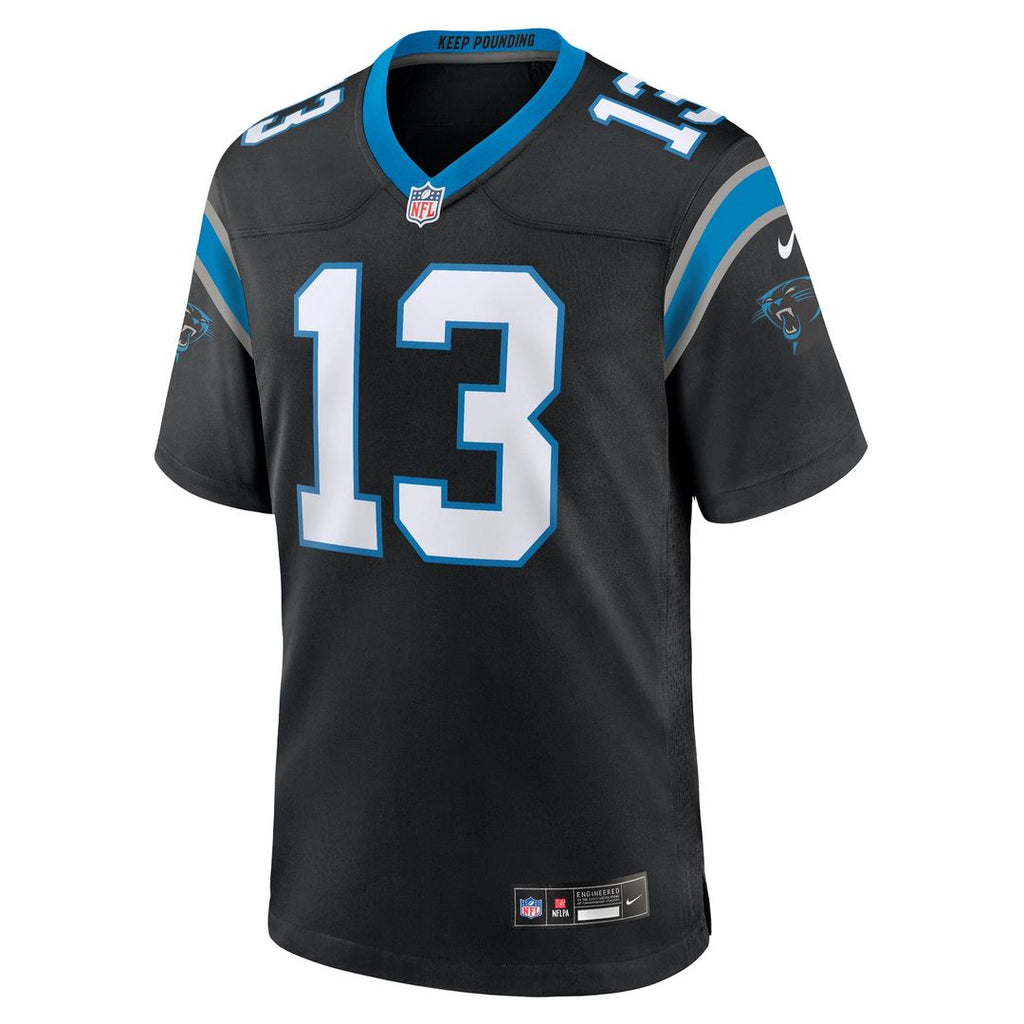 Carolina Panthers Hunter Renfrow Nike Black Team Game Jersey product image 2, provided for visual reference and product