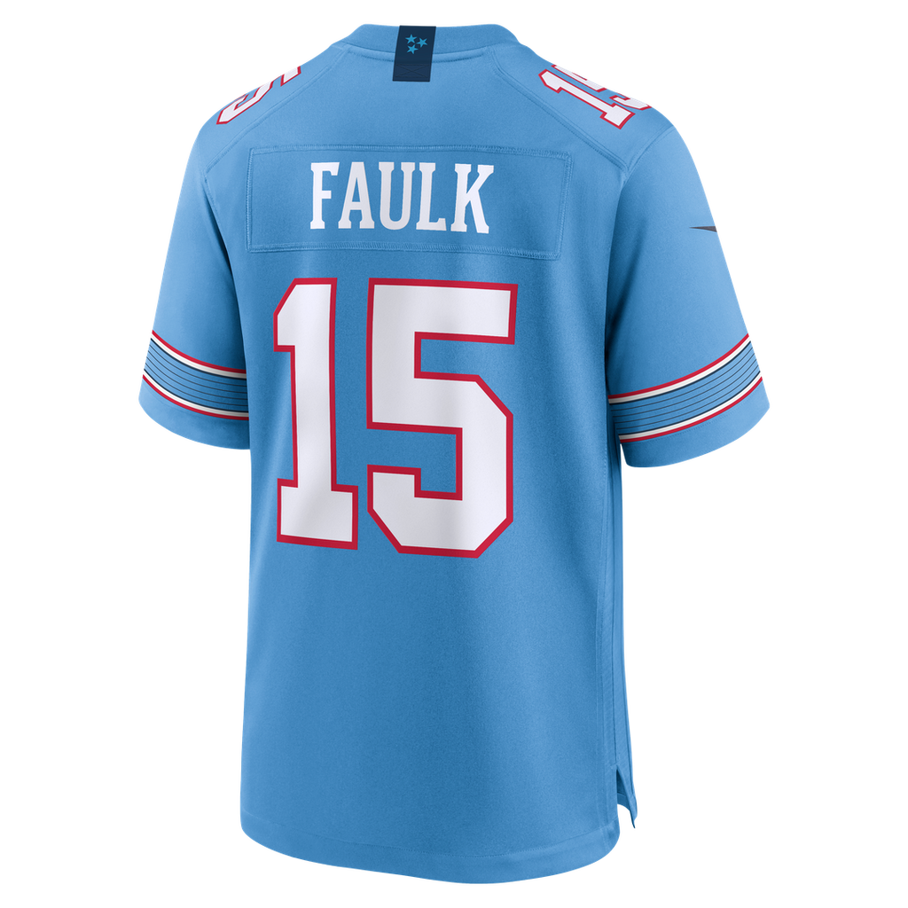 Tennessee Titans Keldric Faulk Nike Light Blue Team Game Jersey product image 3, provided for visual reference and product
