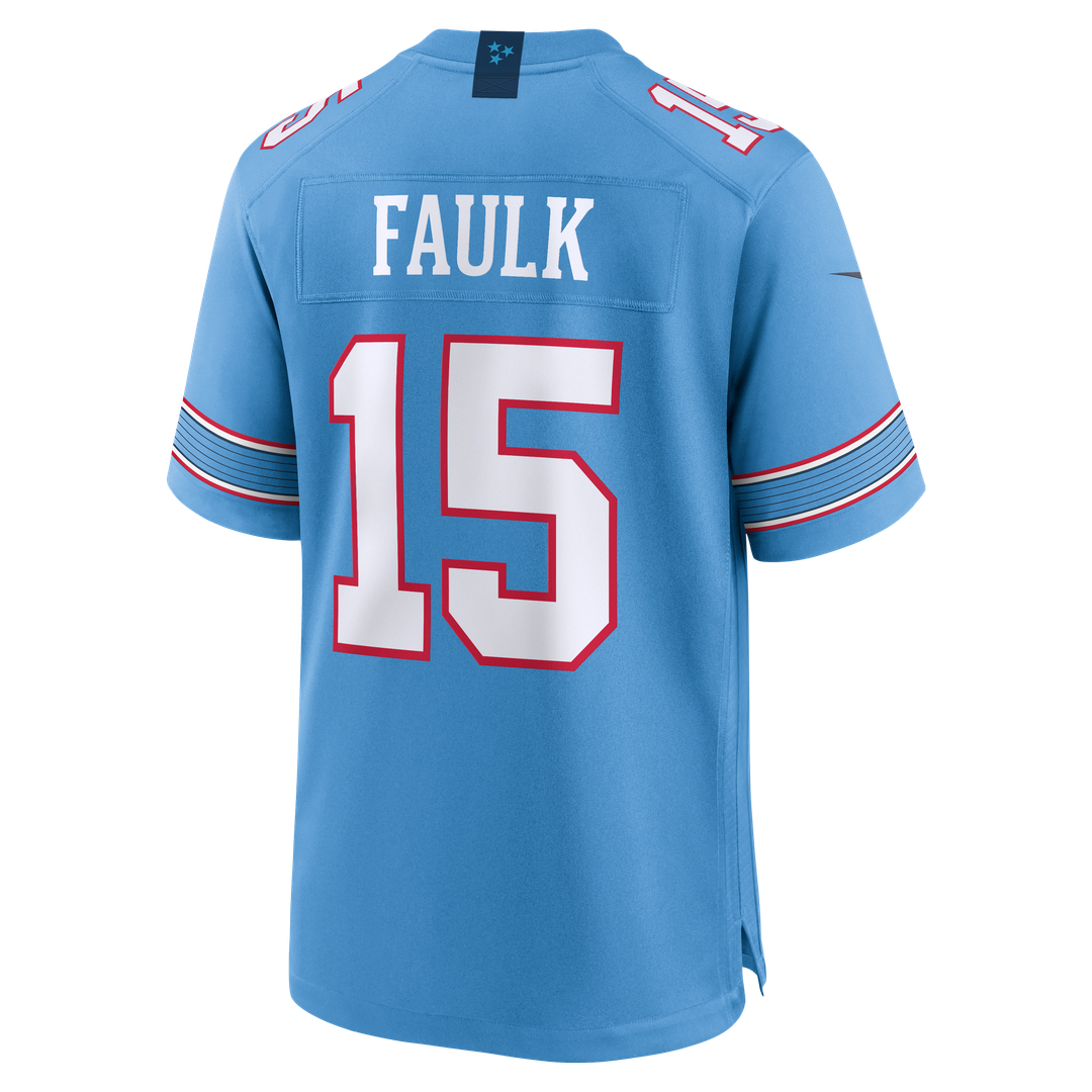 Tennessee Titans Keldric Faulk Nike Light Blue Team Game Jersey product image 3, provided for visual reference and product