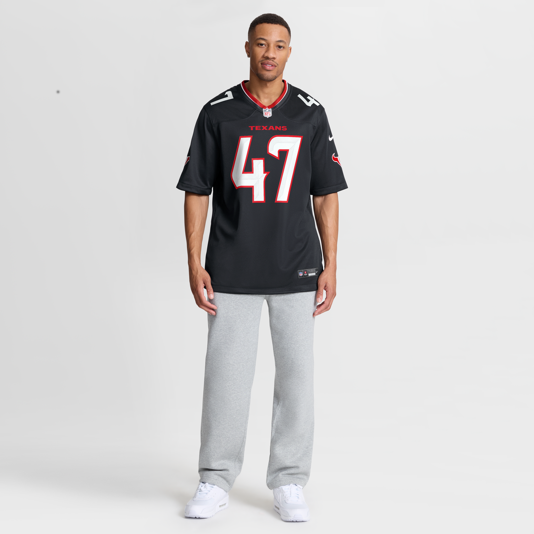 Houston Texans Louis Hansen Nike Navy Team Game Jersey product image 2, provided for visual reference and product detail