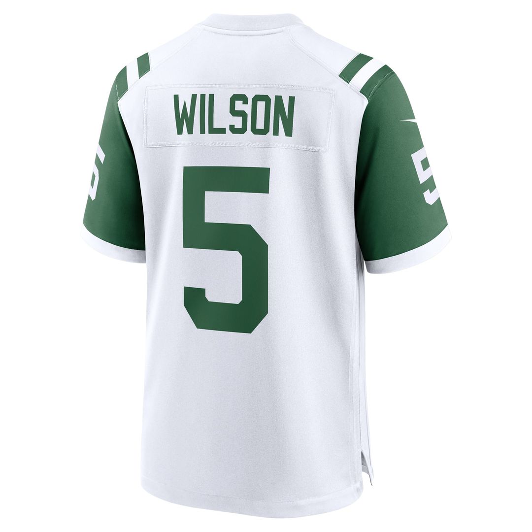 New York Jets Garrett Wilson Nike White Classic Alternate Game Jersey product image 3, provided for visual reference and