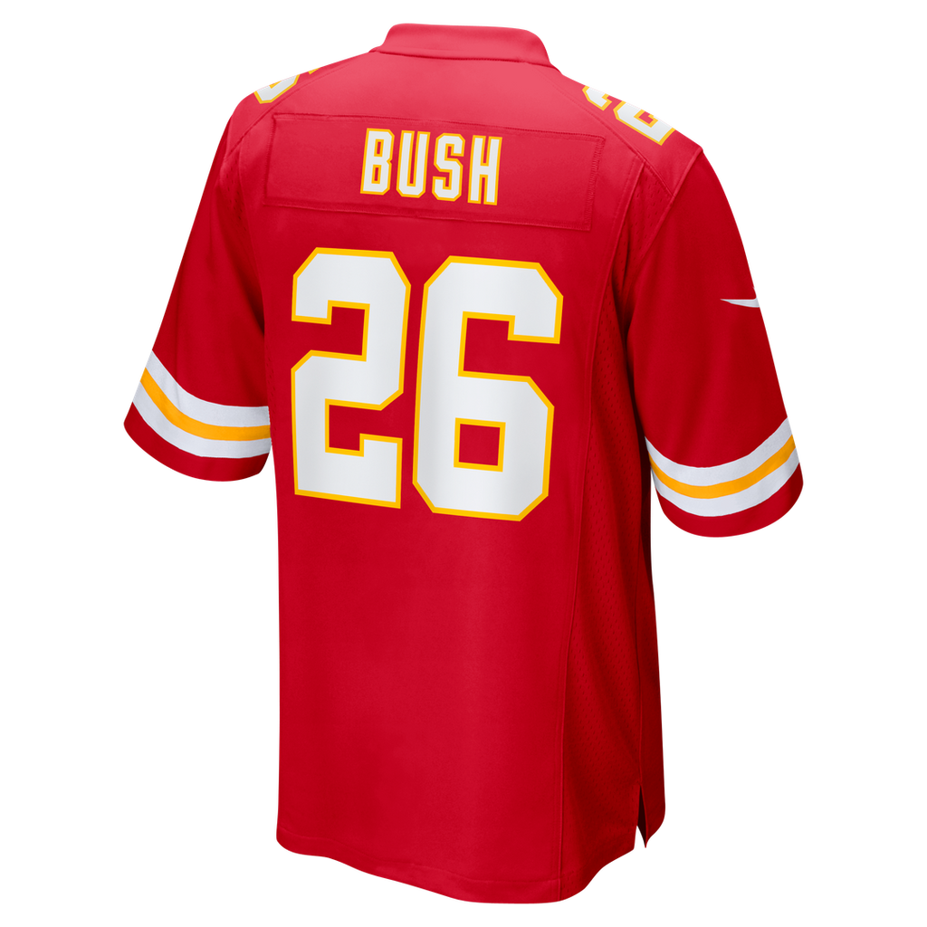 Kansas City Chiefs Deon Bush Nike Red Game Player Jersey product image 3, provided for visual reference and product detail