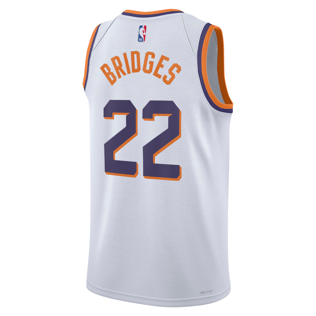 Phoenix Suns Nike Association Edition Swingman Jersey - White - Miles Bridges - Unisex product image 4, provided for visual