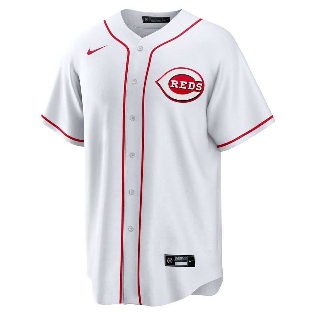 Cincinnati Reds Nike White Home Blank Replica Jersey product image 2, provided for visual reference and product detail review