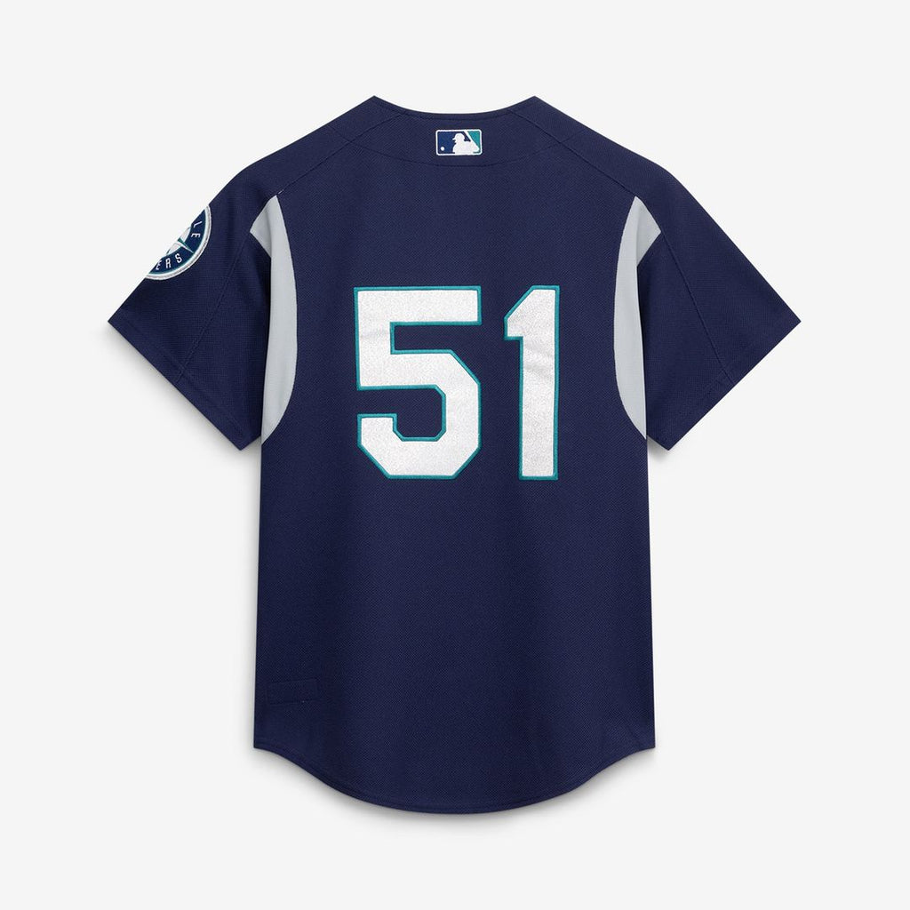 Seattle Mariners Ichiro Suzuki Mitchell & Ness Navy Cooperstown Collection Batting Practice Jersey product image 2, provided