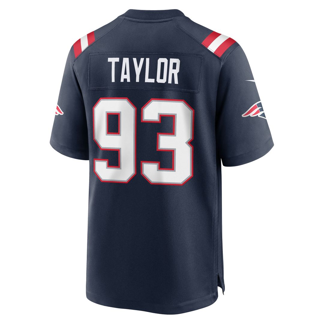 New England Patriots Leonard Taylor Nike Navy Team Game Jersey product image 5, provided for visual reference and product