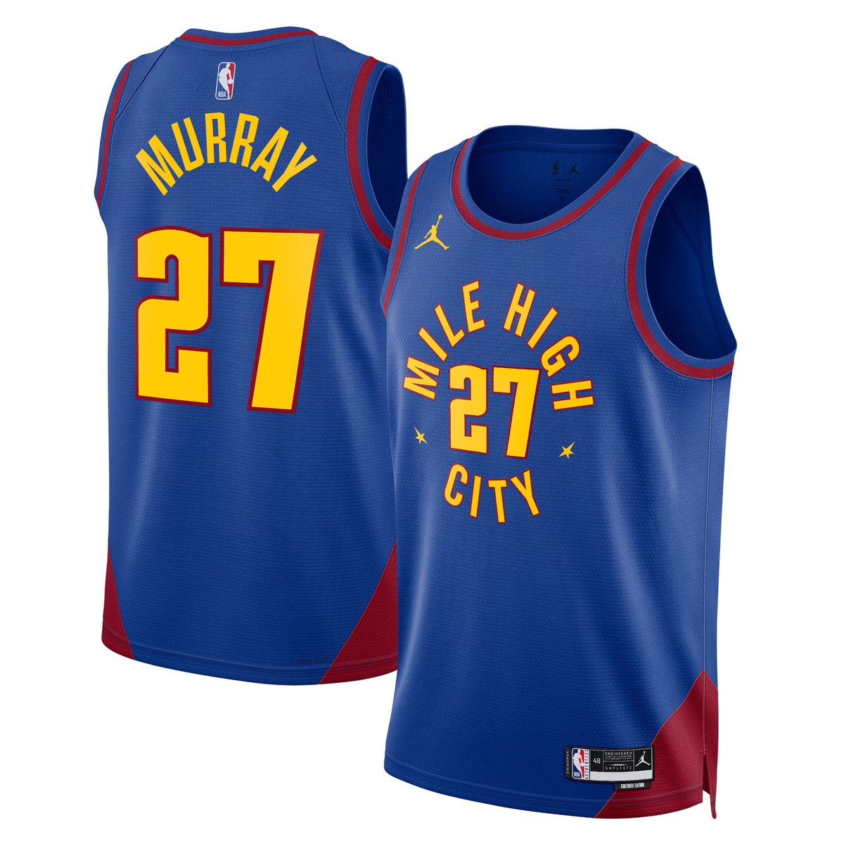 Denver Nuggets Jordan Statement Edition Swingman Jersey - Blue - Jamal Murray - Unisex product image 1, provided for visual