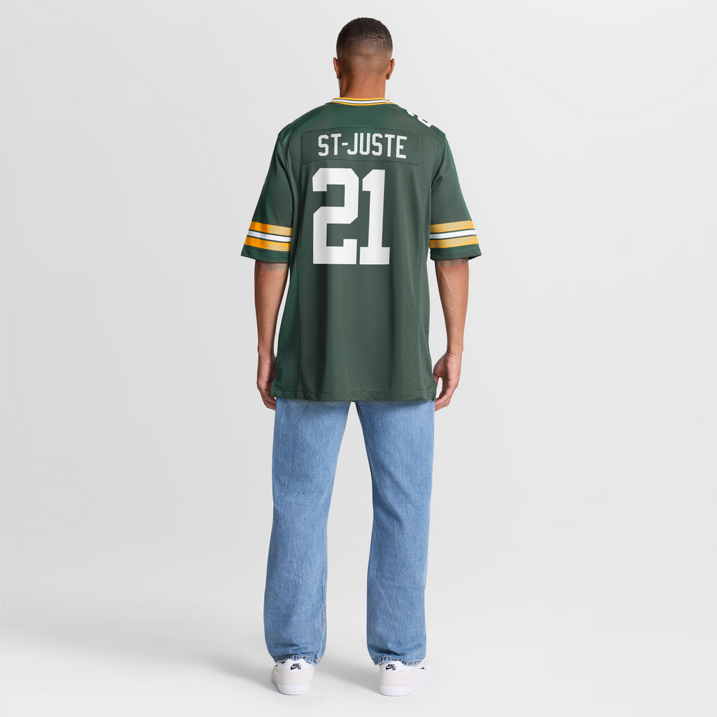 Green Bay Packers Benjamin St-Juste Nike Green Team Game Jersey product image 5, provided for visual reference and product
