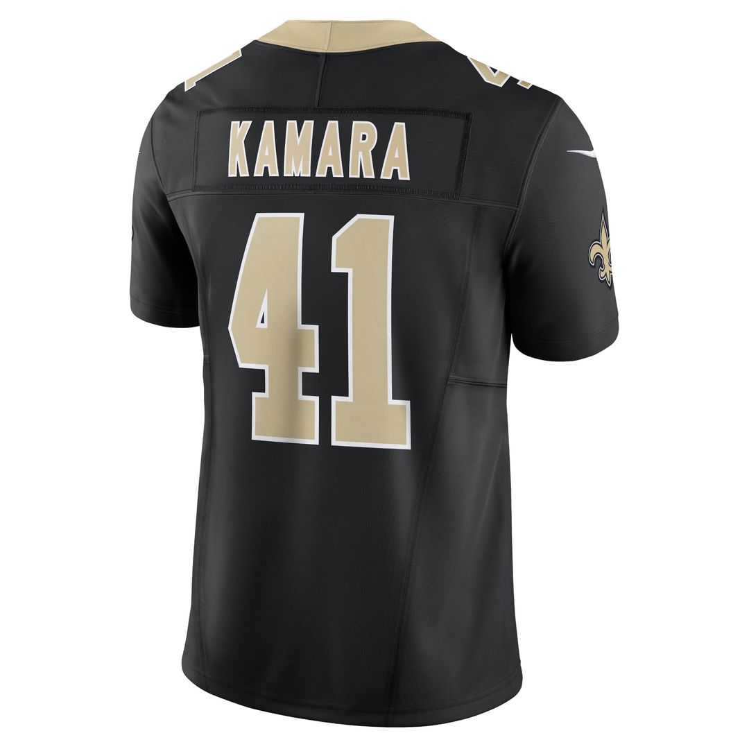 New Orleans Saints Alvin Kamara Nike Black Vapor F.U.S.E. Limited Jersey product image 3, provided for visual reference and