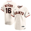 San Francisco Giants Rafael Devers Nike Cream Home Limited Player Jersey product image 1, provided for visual reference and