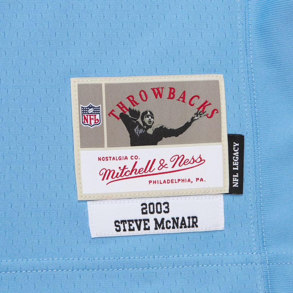 Tennessee Titans Steve McNair Mitchell & Ness Light Blue 2003 Legacy Replica Jersey product image 6, provided for visual