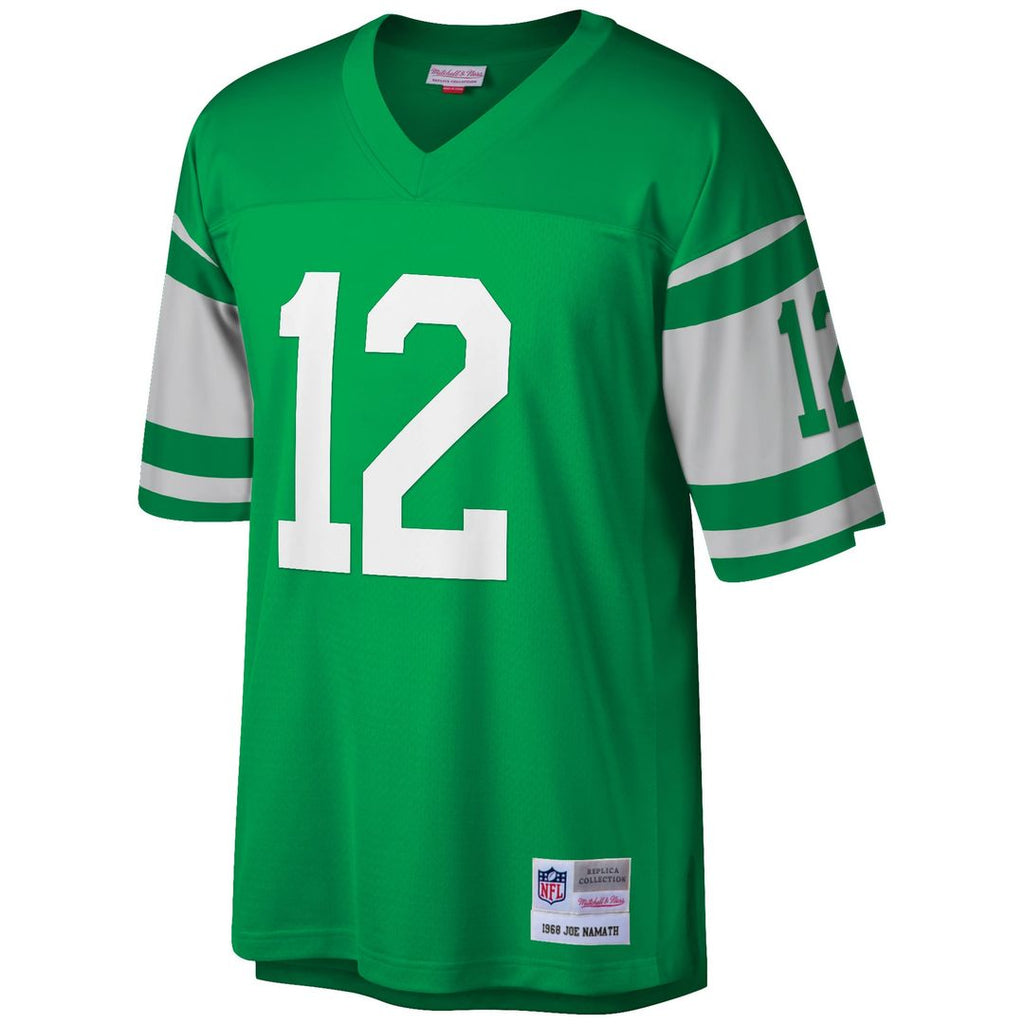 New York Jets Joe Namath Mitchell & Ness Green Big & Tall 1968 Retired Player Replica Jersey product image 2, provided for