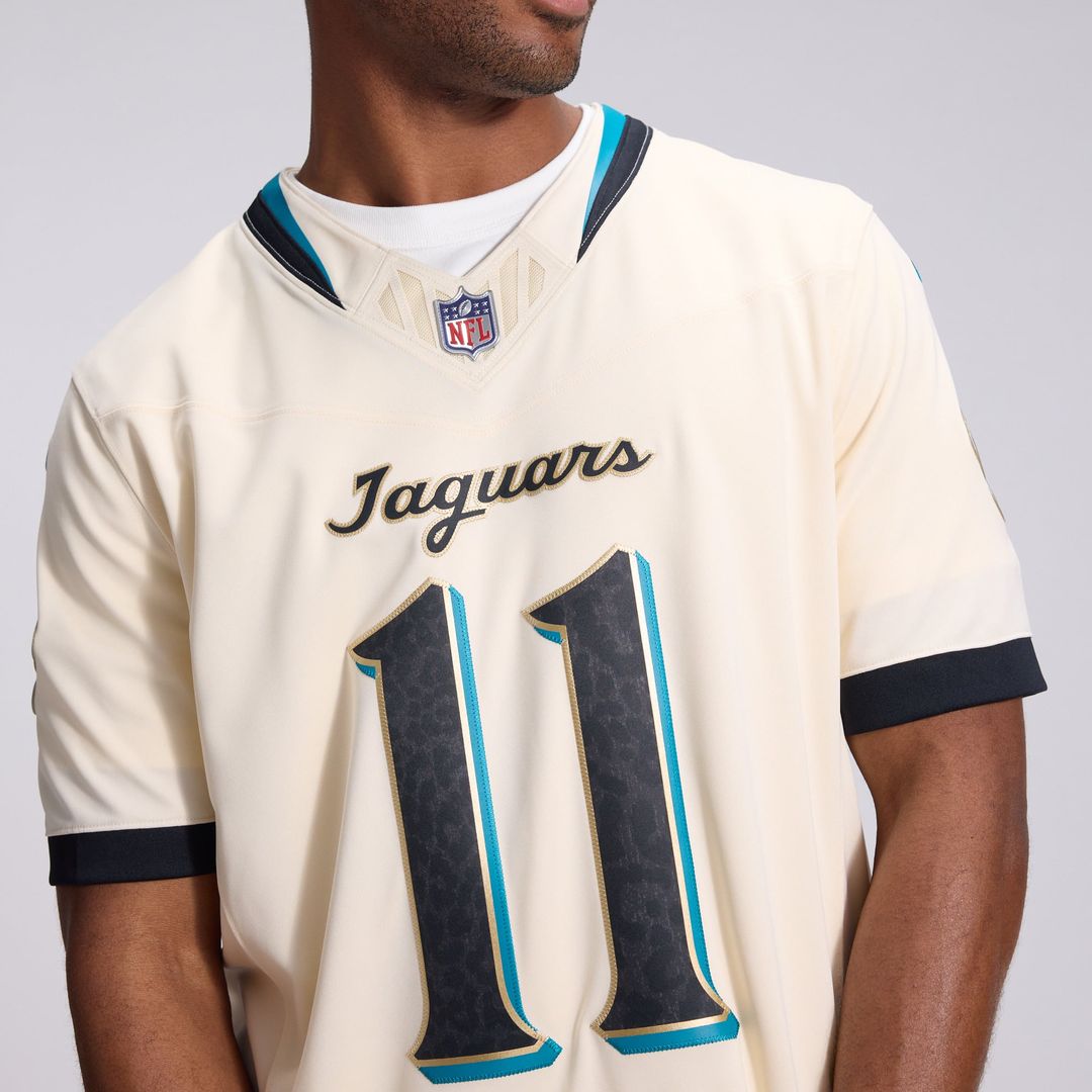 Jacksonville Jaguars Parker Washington Nike Natural 2026 Rivalries Collection Stitched Limited Jersey product image 9,