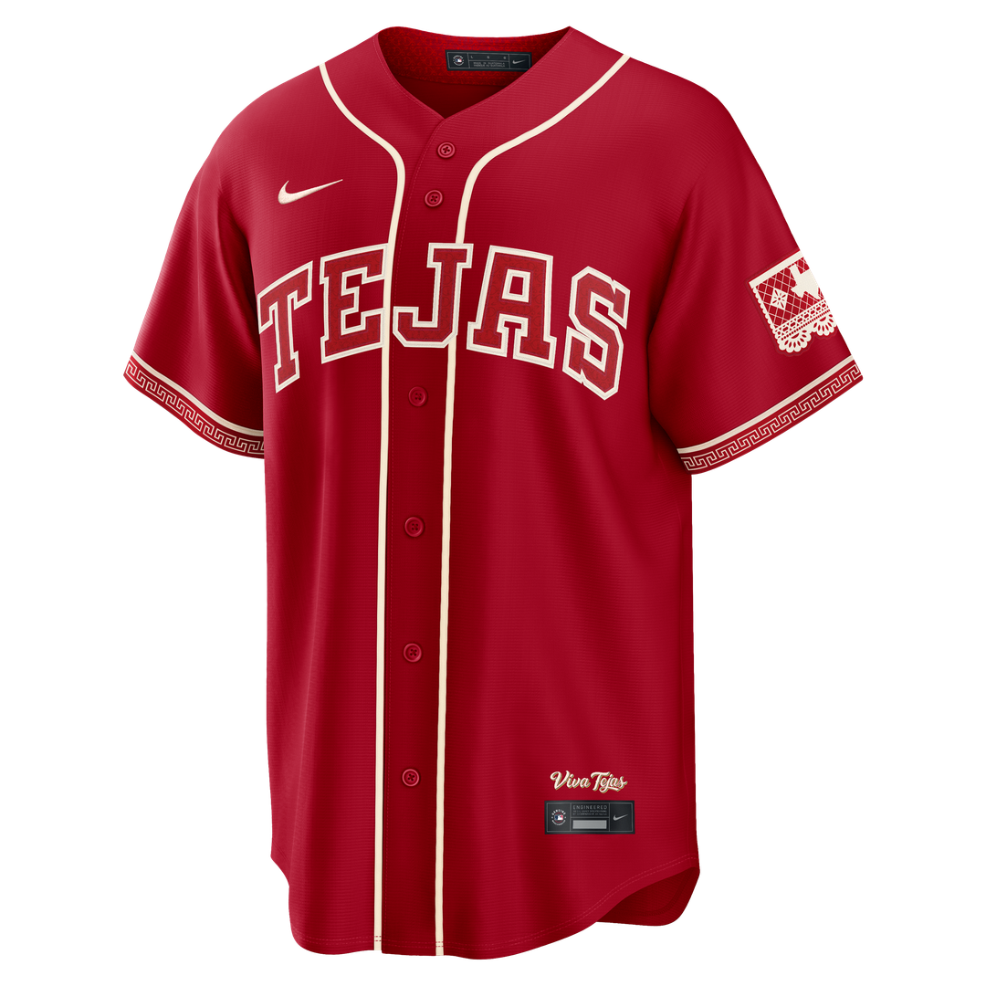 Texas Rangers Joc Pederson Nike Red 2026 City Connect Stadium Jersey product image 2, provided for visual reference and