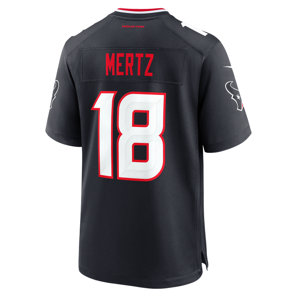 Houston Texans Graham Mertz Nike Navy Team Game Jersey product image 3, provided for visual reference and product detail