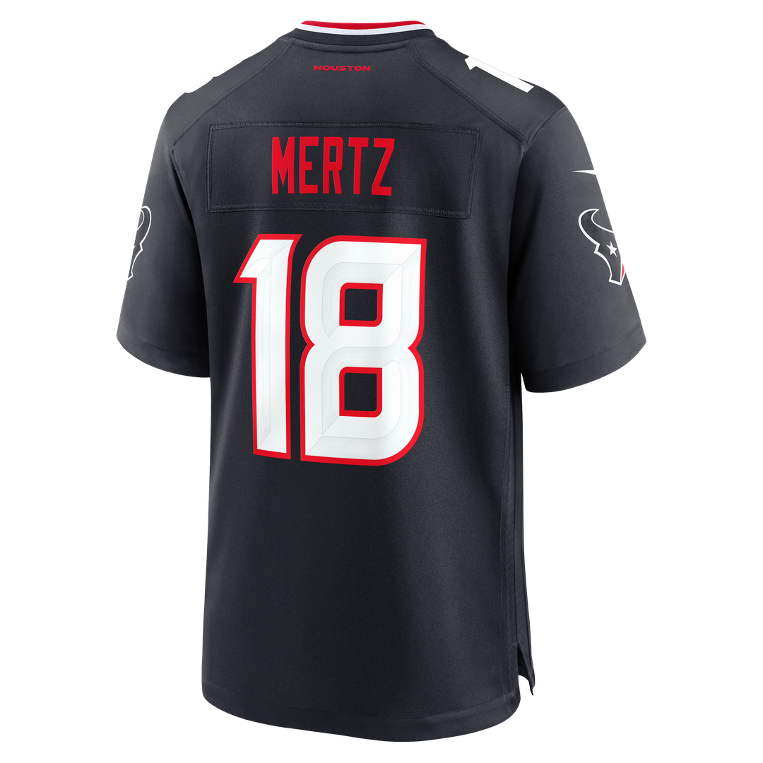 Houston Texans Graham Mertz Nike Navy Team Game Jersey product image 3, provided for visual reference and product detail