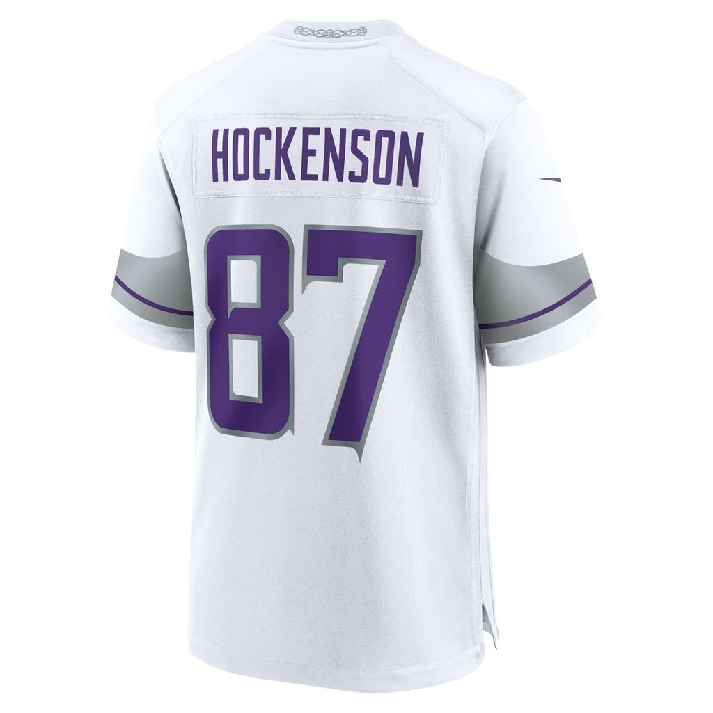 Minnesota Vikings T.J. Hockenson Nike White Alternate Game Player Jersey product image 3, provided for visual reference and