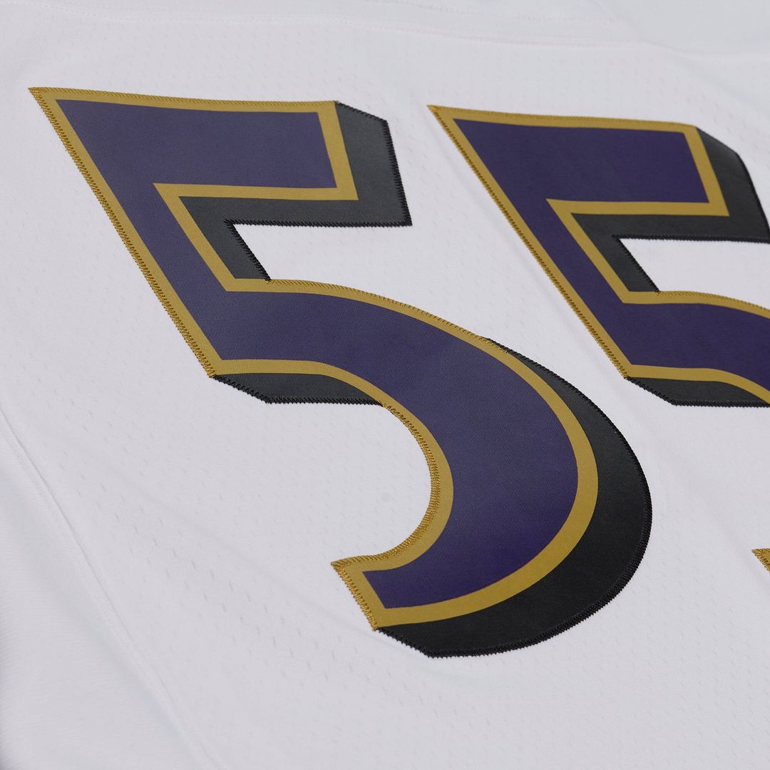Baltimore Ravens Terrell Suggs Mitchell & Ness White 2003 Legacy Replica Player Jersey product image 12, provided for visual