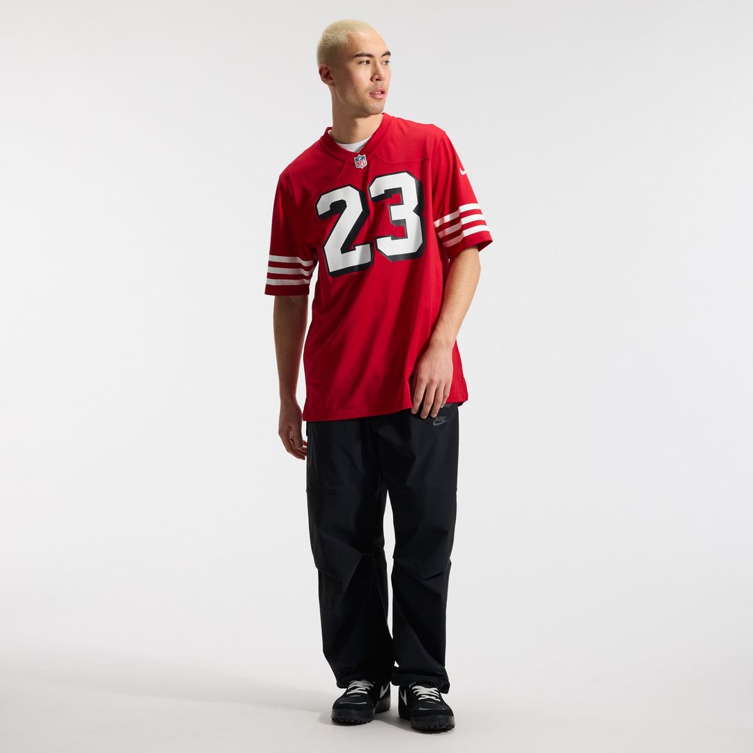 San Francisco 49ers Christian McCaffrey Nike Scarlet Alternate Game Player Jersey product image 4, provided for visual
