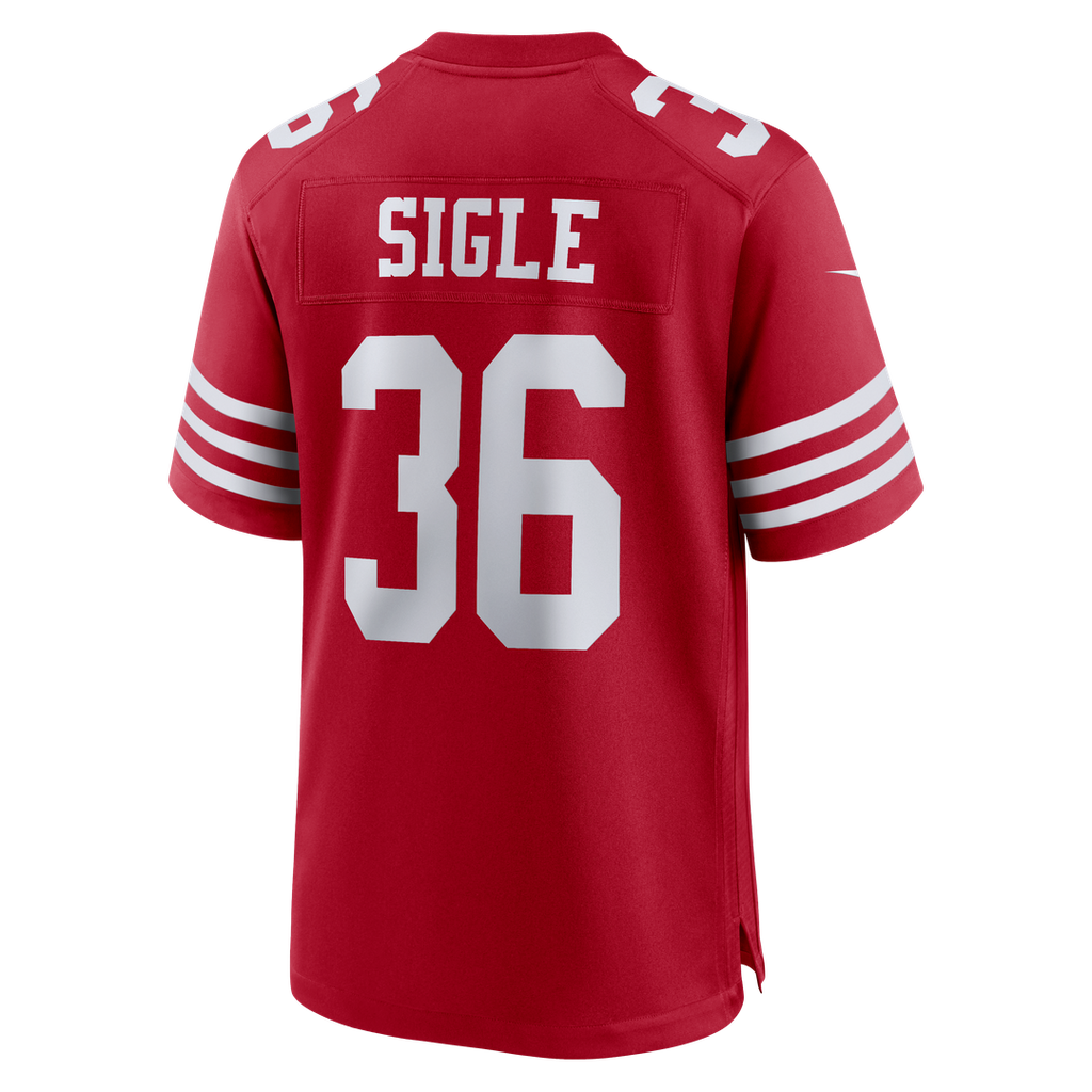San Francisco 49ers Marques Sigle Nike Scarlet Team Game Jersey product image 3, provided for visual reference and product